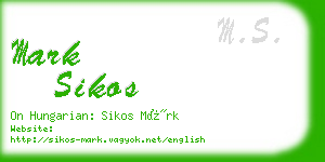 mark sikos business card